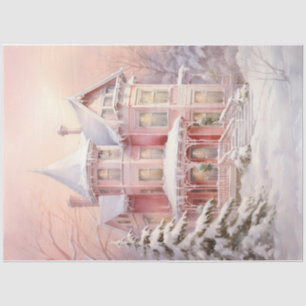 Winter Victorian House Tissue Paper