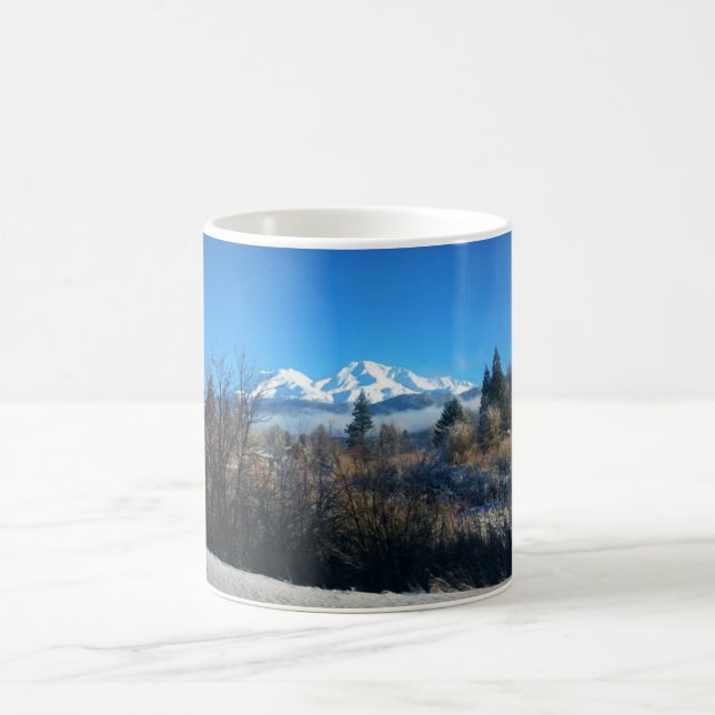 Winter View at Mount Shasta, CA Coffee Mug (Center)