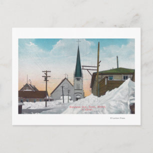 Winter View of Steadman Avenue Covered in Snow Postcard