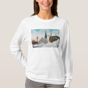 Winter View of Steadman Avenue Covered in Snow T-Shirt