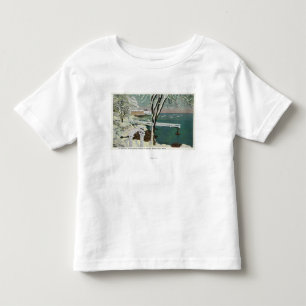 Winter View of the Marblehead Harbour Toddler T-Shirt
