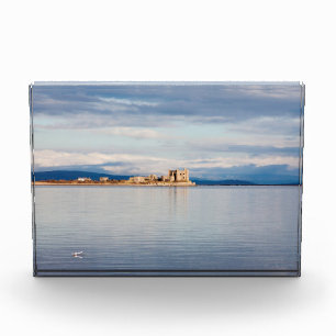 Winter view Piel Island Morecambe Bay Cumbria Photo Block