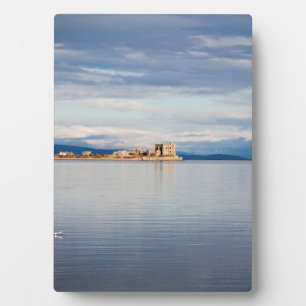 Winter view Piel Island Morecambe Bay Cumbria Plaque