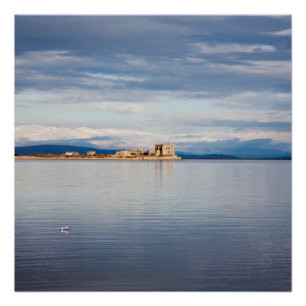 Winter view Piel Island Morecambe Bay Cumbria Poster