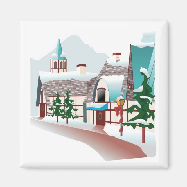 Winter Village at Christmas Magnet (Front)