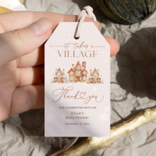 Winter Village Baby Shower Thank You Gift Tags