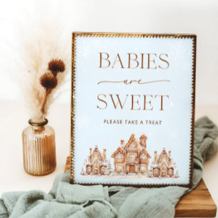 Winter Village Christmas Babies are Sweet Poster