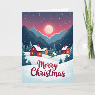 Winter Village Christmas Card