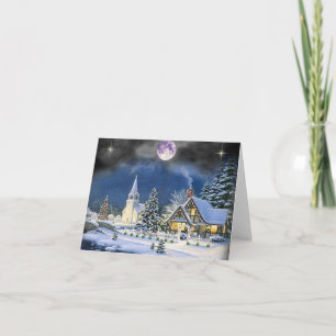 Winter Village Christmas Card