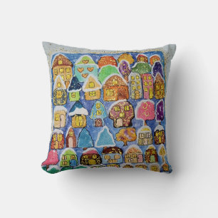 Winter village cushion