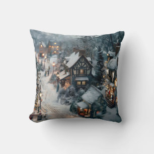 Winter village cushion