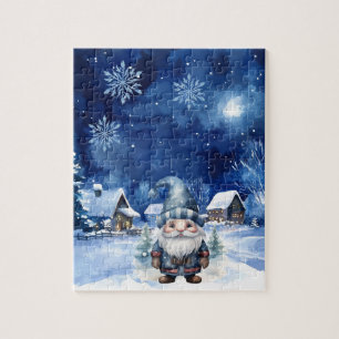 Winter Village & Gnome Jigsaw Puzzle