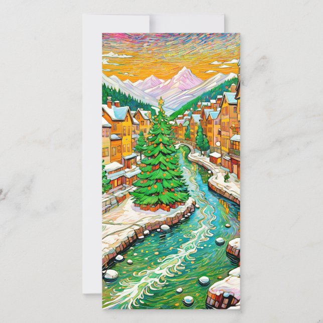 Winter Village Holiday Card (Front)
