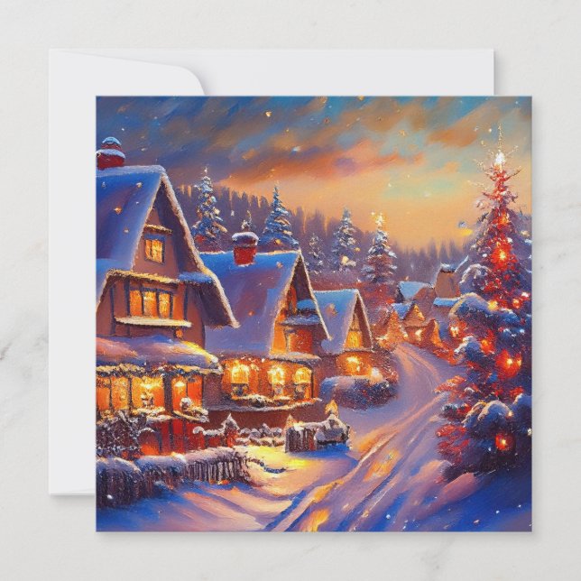 Winter Village Holiday Card (Front)