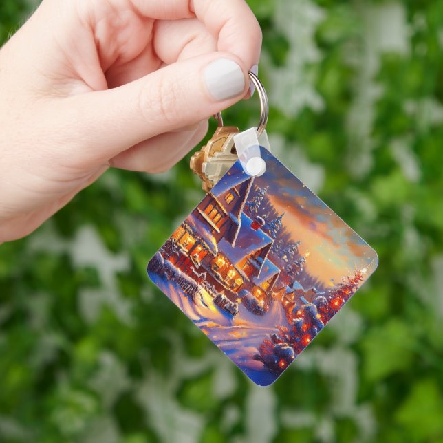 Winter Village Holiday Key Ring (Hand)