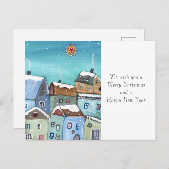 Winter Village Holiday Postcard (Front/Back)