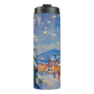 Winter Village Holiday Thermal Tumbler