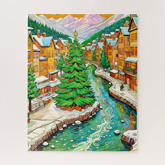 Winter Village Jigsaw Puzzle (Vertical)