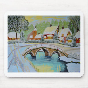 winter village mouse mat