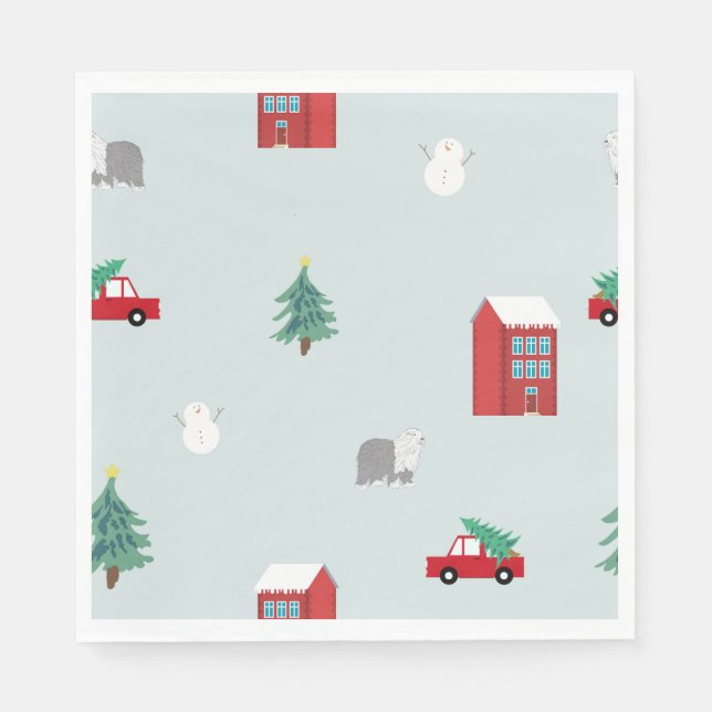 Winter Village Napkin (Front)
