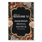 Winter vintage floral Bridal shower Welcome sign