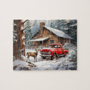 Winter Vintage Truck Puzzle