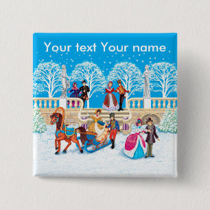 Winter walk 15 cm square badge