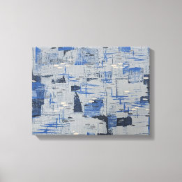 Winter Walk. Abstract Acrylic. Winter Storm Canvas Print