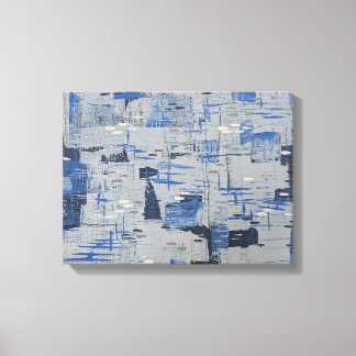 Winter Walk. Abstract Acrylic. Winter Storm Canvas Print