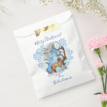 Winter Walk Favour Bags<br><div class="desc">A Victorian beauty and her young Saluki out for a stroll on Christmas Eve,  in the gently falling snow. For dog lovers at Christmas. Customise the greeting and add your name.</div>