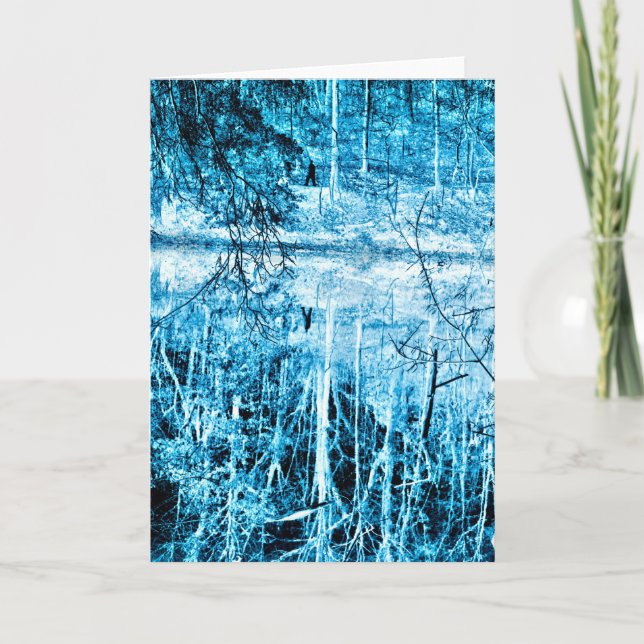 Winter Walk in the Woods Infrared Photography Card (Front)