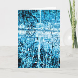 Winter Walk in the Woods Infrared Photography Card