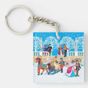 Winter walk key ring