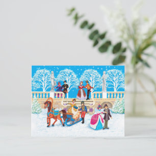 Winter walk postcard