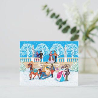 Winter walk postcard