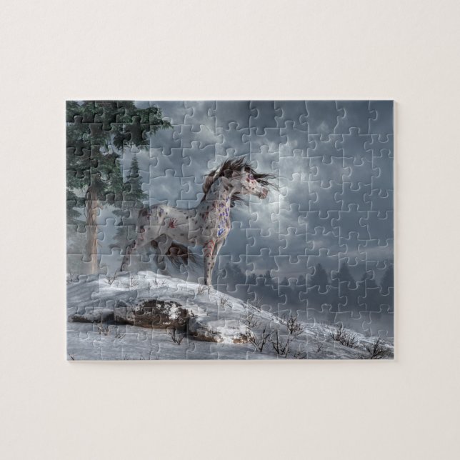 Winter War Horse Jigsaw Puzzle (Horizontal)