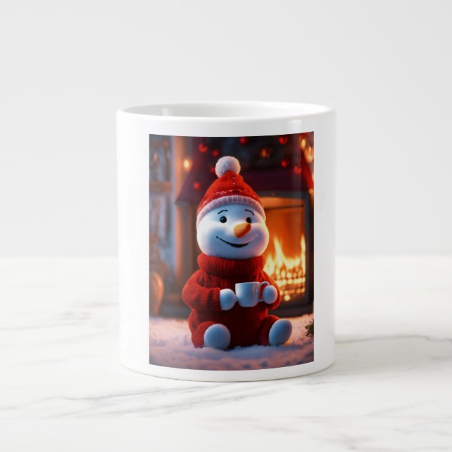 Winter Warmth – Cosy Mug Design with Snowflakes  (Front)