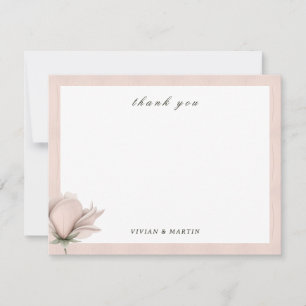Winter warmth Floral Wedding Blank  Thank You Card