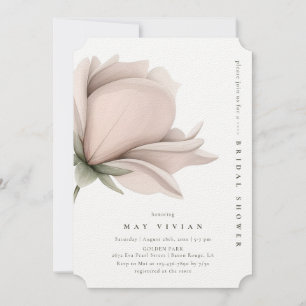 Winter warmth Single Big Floral Bridal Shower Invitation