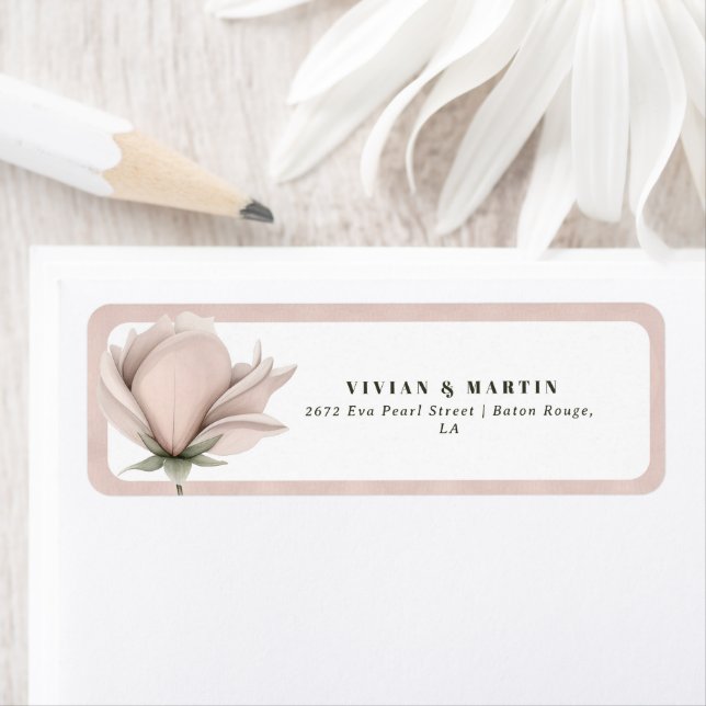 Winter warmth Single Big Floral Return Address (Insitu)