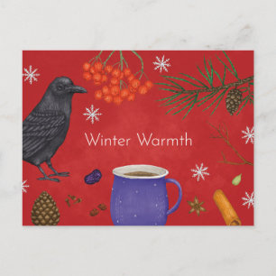 Winter Warmth, Winter tales collection Holiday Car Postcard