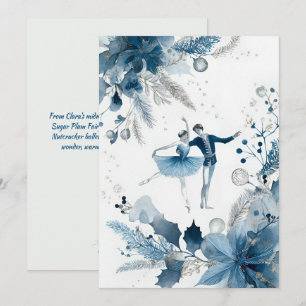 Winter Washi Chinoiserie Nutcracker Ballet Art Holiday Card