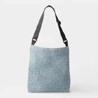 Winter Watercolor Aqua & Silver Glitter Polka Dots