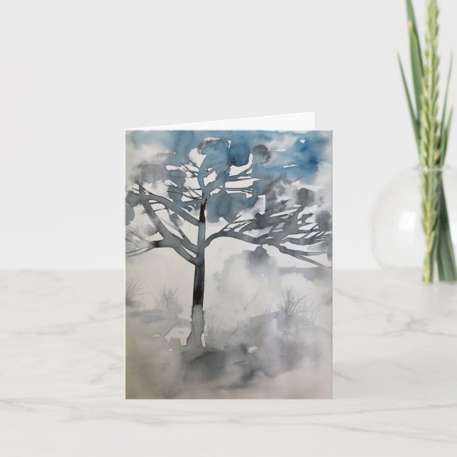 Winter watercolor card (Front)