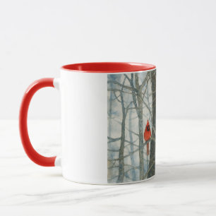 Winter Watercolor Cardinals Mug