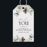 Winter Watercolor Floral Thank You Bridal Shower Gift Tags<br><div class="desc">These "Winter Watercolor Floral Thank You Bridal Shower Gift Tags" offer an elegant way to express gratitude at bridal showers or special gatherings. Featuring soft winter blooms, pinecones, and delicate greenery, the design strikes a balance between seasonal charm and understated sophistication. Perfect for attaching to favour bags or gifts, these...</div>