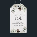 Winter Watercolor Floral Thank You Bridal Shower Gift Tags<br><div class="desc">These "Winter Watercolor Floral Thank You Bridal Shower Gift Tags" offer an elegant way to express gratitude at bridal showers or special gatherings. Featuring soft winter blooms, pinecones, and delicate greenery, the design strikes a balance between seasonal charm and understated sophistication. Perfect for attaching to favour bags or gifts, these...</div>