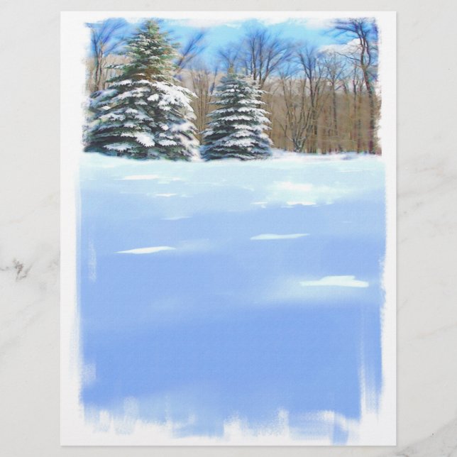 Winter Watercolor Letterhead (Front)