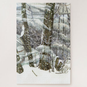 Winter Watercolor painting Jigsaw Puzzle