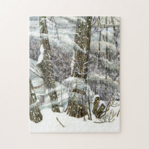 Winter Watercolor painting Jigsaw Puzzle